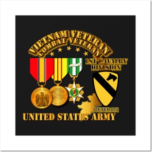 Vietnam  Vet - w Medals - VN - 1st Cav Division Posters and Art